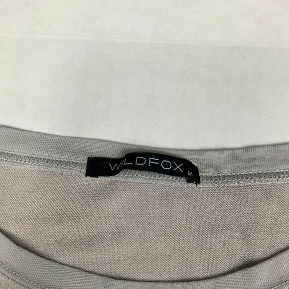 Widlfox Cozy Pullover Sweatshirt Gray Black Print Long Sleeve Soft Knit MEDIUM - Picture 3 of 10